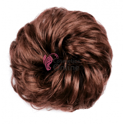 Coc modern din par artificial cu elastic C1319288 - Castaniu Mediu